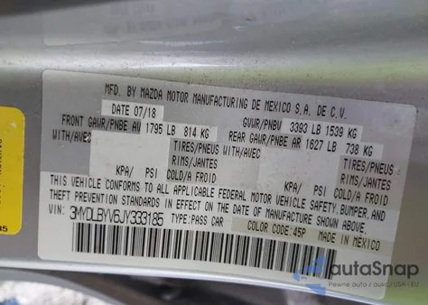 2018 Toyota Yaris Ia from USA, damaged, VIN 3MYDLBYV6JY333185